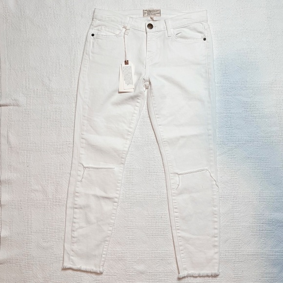 NWT Current Elliott Stiletto Sugar Knee Destroy Raw Hem Jeans - Picture 7 of 10